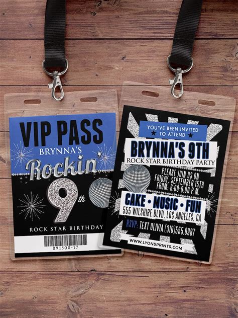 White Party VIP PASS St Birthday Backstage Pass Concert Etsy