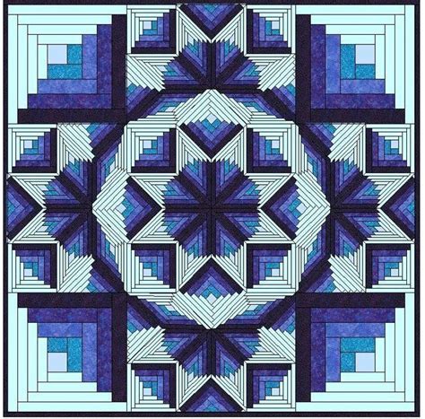 The dimensions are 106 x 106. Diamond Log Star Burst | Craftsy | Log cabin quilt pattern ...