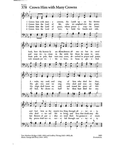 Common Praise Crown Him With Many Crowns Hymnary Org