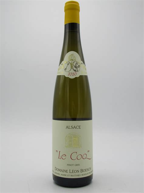 Alsace Pinot Gris Bio Le Coq Domaine Leon Boesch 2020 La Cave Saint