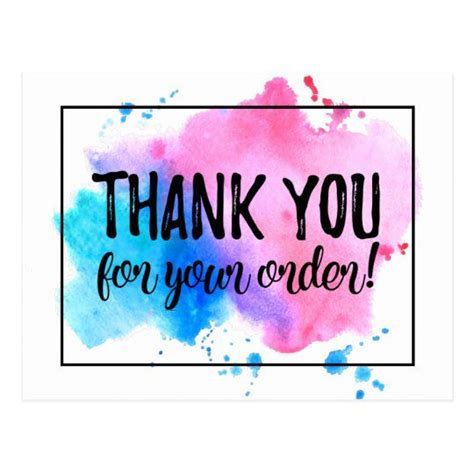 Thank you for making us the leading supplier of home office supplies in the industry. Thank you for your order postcard | Zazzle.com in 2020 ...