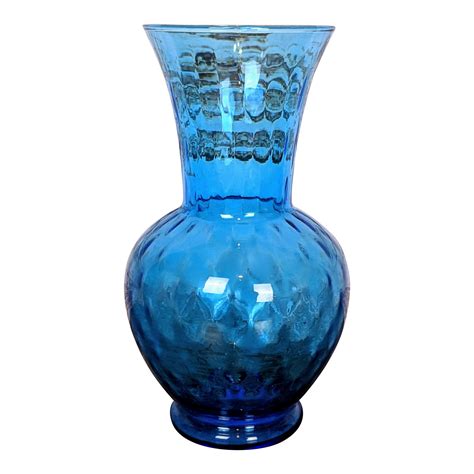 Vintage Rossini Empoli Blue Glass Vase Chairish
