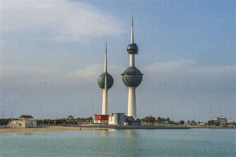 Arabia Kuwait Kuwait City Kuwait Towers Stock Photo