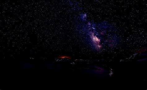 Wallpaper Landscape Night Galaxy Nature Sky Stars Space Art