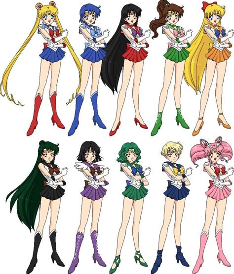 Sailor Moon And All The Scouts Sailor Moon Art Sailor Moon Crystal