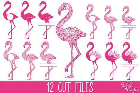 Silhouette Cricut Scrapbook Cut File Clipart Flamingo Svg Decal Vector