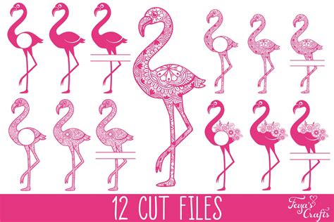 Flamingo Svg Bundle Flamingo Mandala Svg Flamingo Monogram 643517