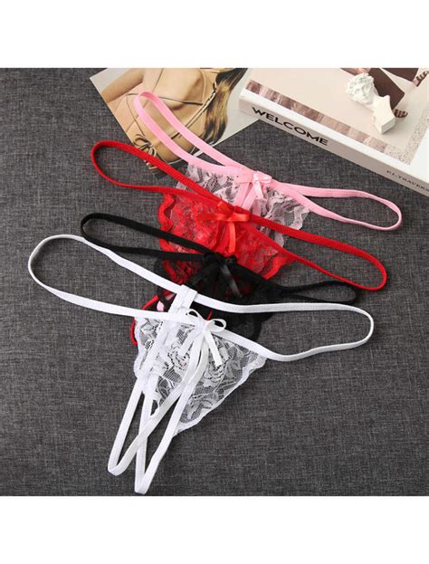 Jual Lingerie Sexy Lace Open Crotch G String Celana Dalam Panties 5483