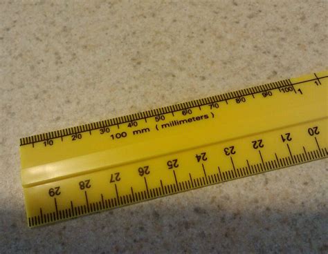 There are 10 millimeter between each centimeter. Box of 10 NEW 30cm Plastic Intermediate Metric Conversion ...