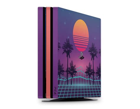 Vaporwave Outrun Retro 80s Skin For The Ps4 Console Etsy