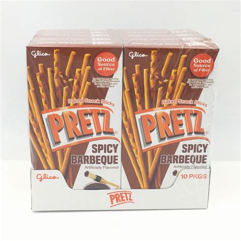 Glico Baked Snack Sticks Pretz Spicy Barbeque Flavored 31gx10