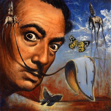 Salvador Dali Portrait Painting By Travis Knight Fine Art America