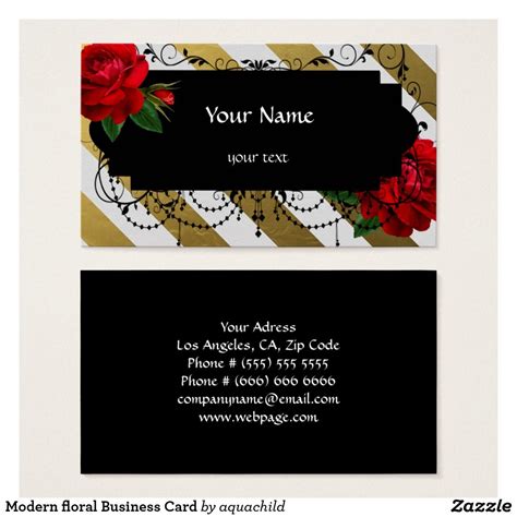 Modern floral Business Card | Floral business cards, Makeup artist business cards, Business ...