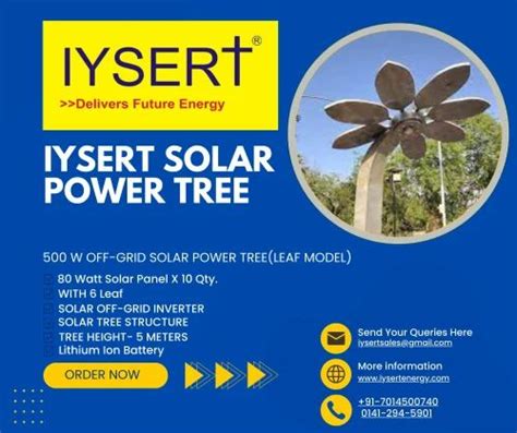 Iysert White Solar Tree 500w 12v At Rs 300000piece In Jaipur Id