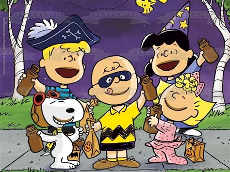 Peanuts Happy Halloween Trick Or Treat Charlie Brown Snoopy Linus Lucy
