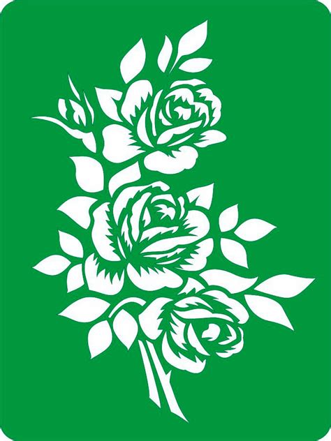 Printable Rose Stencil