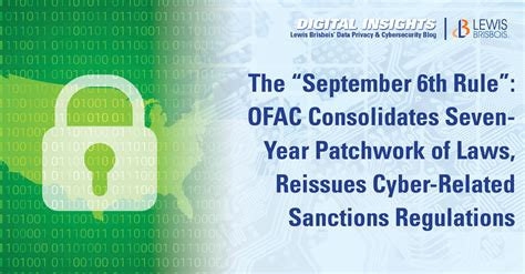 The September 6th Rule Ofac Consolidates Seven Year Patchwork Of
