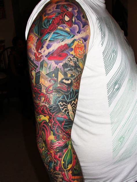 What does the tattoo look like after a year? Spiderman Tat 1 | Spiderman tattoo, Marvel tattoo sleeve ...