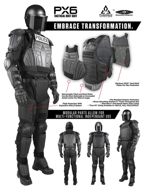 Px6 Tactical Riot Suit Damascus Gear