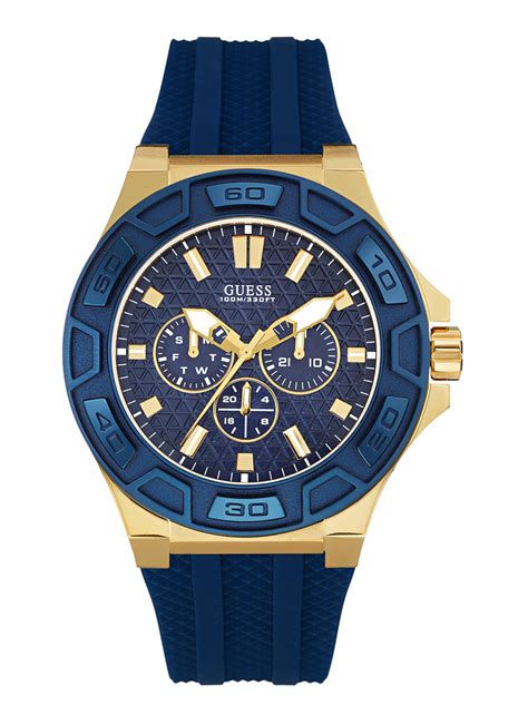 Many men have taken a liking to the guess sporty watches. Buy Guess Round Analog Blue Dial Mens Watch - W0674G2 ...