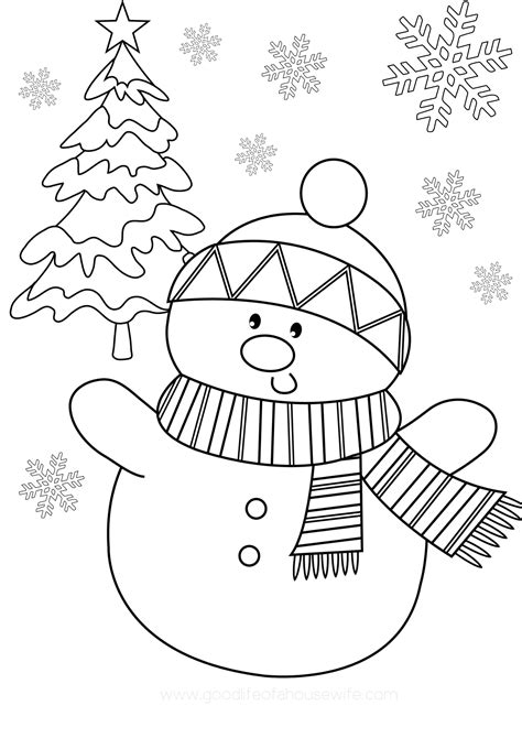 Free Printable Christmas Coloring Pages Easy Fun For Everyone — Good