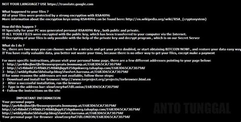 Cara mengembalikan file yang terkena ransomware. Cara Mengembalikan Data yang Terkena Ransomware - Anto Tunggal