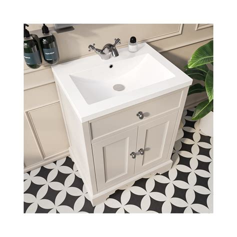 600mm White Freestanding Vanity Unit With Basin Burford Better Bathrooms