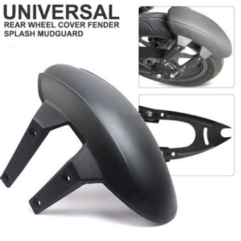 Black Pvc Motorbike Atv Rear Wheel Cover Fender Splash Guard Mudguard