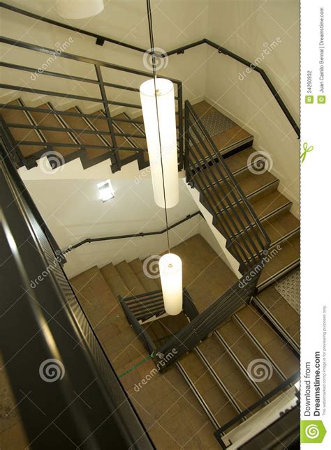 Staircase Stock Photo Image Of Lamps Geometrical Square 34260932