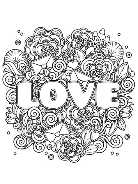 20 Free Printable Love Coloring Pages For Adults