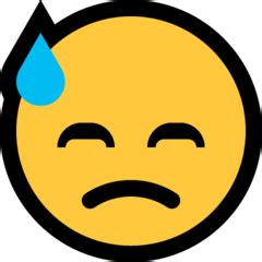 Downcast Face With Sweat Emoji