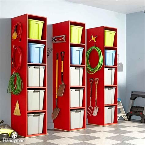 Stack Of Bins Garage Storage Cabinet Ideas Ceiling Storage Rack