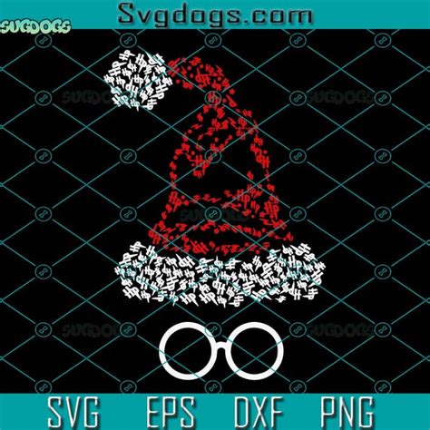 Harry Potter Christmas Hat SVG, Santa Harry Potter SVG, Potter Hat SVG