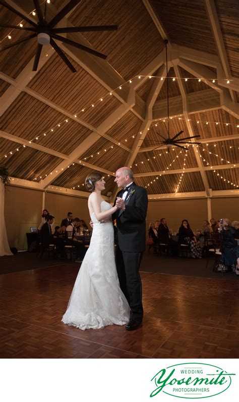Father Dances With Bride At Tenaya Lodge Wedding Yosemite Wedding
