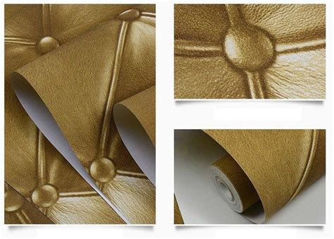 Gold Textured Faux Leather Wallpaper Etsy In Leather Wallpaper