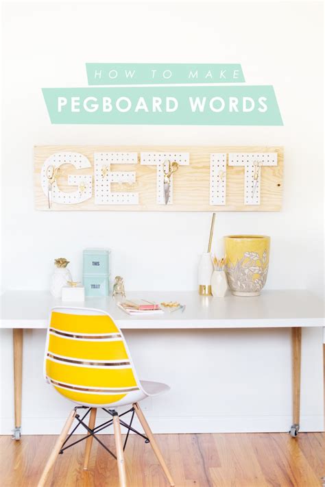 Diy Pegboard Words Lovely Indeed