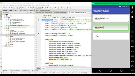 How To Custom Edittext In Android Studio Android For Beginner 2017