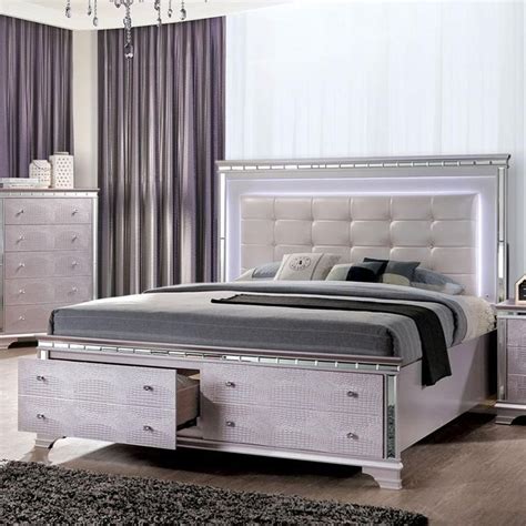 $10.00 coupon applied at checkout. Furniture of America Claudette CM7972CK-BED Glam ...