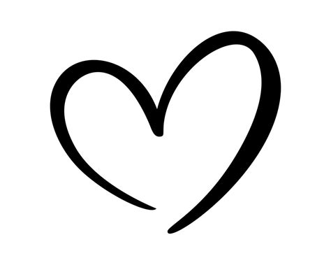 Calligraphic Love Heart Sign 376180 Vector Art At Vecteezy