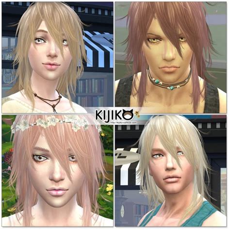 Kijiko Shaggy Hair Long Hair Version Ts3 To Ts4 Conversion • Sims 4