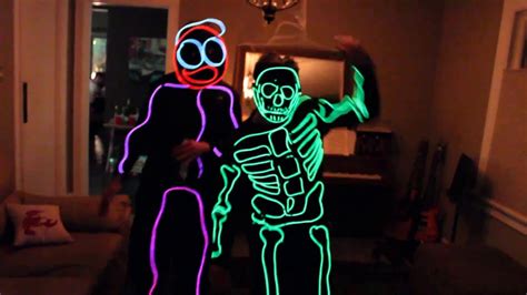 Glowing Stickman And Skeleton Dancing El Wire Kits From Glowcultureca