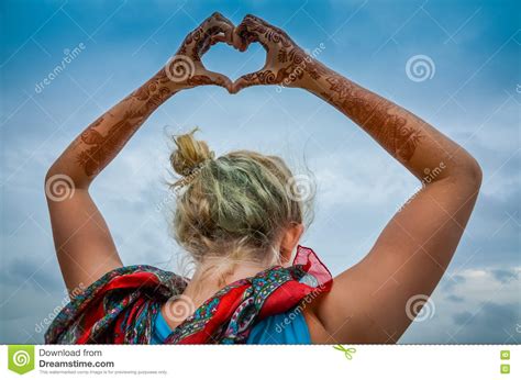 Heart Pose With Hands Around The Light Night Time Photography Glow Of