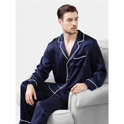 Classic Silk Mens Pajamas Silk Pajama Sets For Men