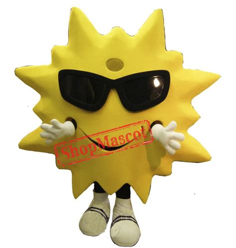 Smiling Sun Mascot Costume