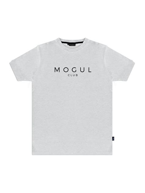 Large Logo T Shirt Grey Mogul Club