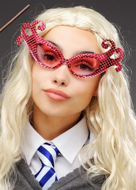 Luna Lovegood Style Pink Sparkle Fancy Glasses