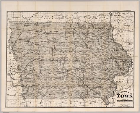 Railroad Map Of Iowa David Rumsey Historical Map Collection