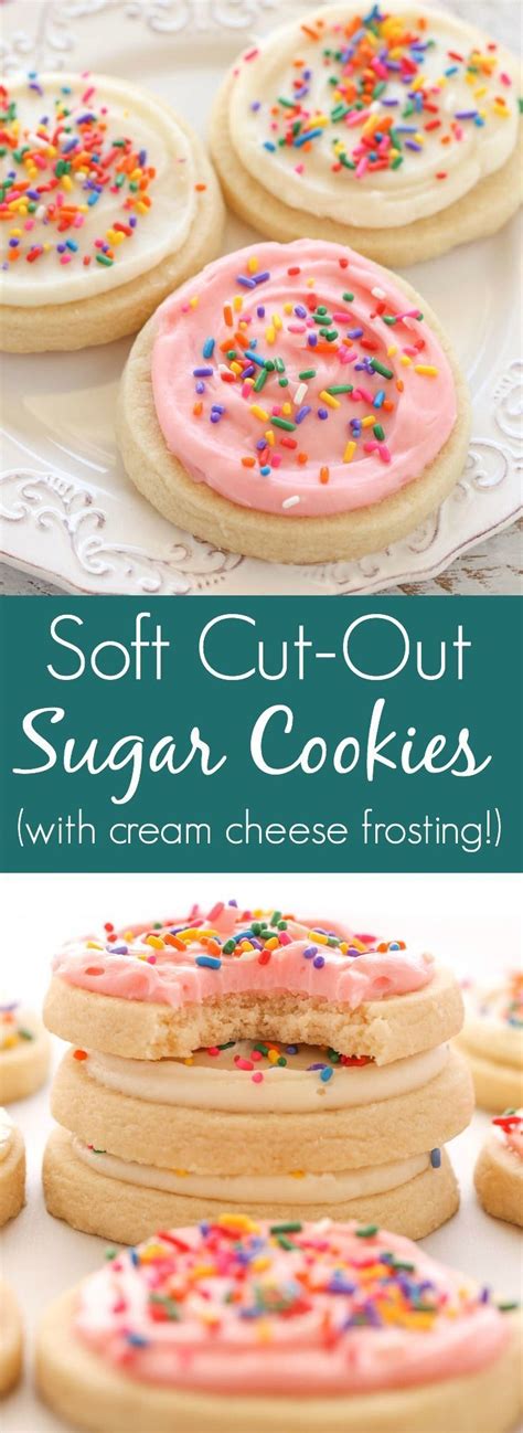 These Soft Cut Out Sugar Cookies With Cream Cheese Frosting Are Easy To