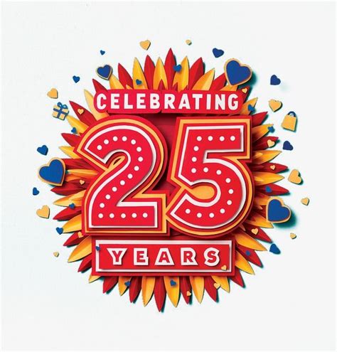 25th Anniversary Vector Hd Png Images 25th Anniversary Love