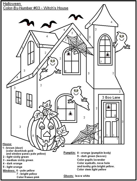 Halloween Color By Number Best Coloring Pages For Kids Halloween